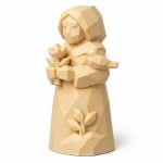 Wood Carved-Like Spring Renewal Figurine in White Oak Finish - 3D Printed in Canada (White Oak)