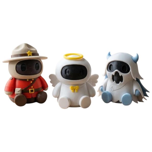 Lot de 3 figurines de robots variés de collection