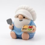 Lunch Lady Gnome Collectible Figurine - Charming Kitchen-Themed Desk Decor with Spatula and Lunch Tray - Unique Gift for Adults - Perfect for Home or Office Display - 3D Printed in Canada