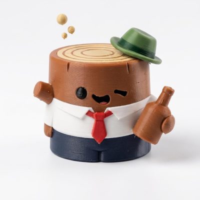 Drunk Uncle Tree Stump Collectible Figurine - Unique Desk Decor for Adults – 3D Printed in Canada
