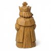 Figurine roi d'échecs sculpté bois