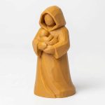 Wood Carved-Like Safe Haven Figurine in Ochre Yellow Finish - 3D Printed in Canada (Ochre Yellow)