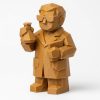 Figurine scientifique sculptée façon bois