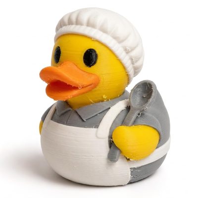 Lunch Lady Duck Collectible Figurine - Unique Desk Decor for Adults – 3D Printed in Canada