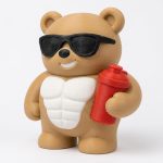 Chonky Teddy Bear Cub Collectible Figurine - Unique Desk Decor for Adults – 3D Printed in Canada