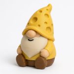 Cheese Wheel Gnome Buddy Collectible Figurine - Unique Desk Decor for Adults – 3D Printed in Canada