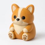 Corgi Teddy Bear Cub Collectible Figurine - Unique Desk Decor for Adults – 3D Printed in Canada