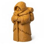 Wood Carved-Like Quiet North Figurine in Ochre Yellow Finish - 3D Printed in Canada (Ochre Yellow)