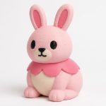Cherry Blossom Bunny Collectible Figurine - Unique Desk Decor for Adults – 3D Printed in Canada