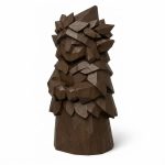 Wood Carved Forest Sprite Collectible Figurine in Black Walnut Finish - 3D Printed in Canada (Black Walnut)