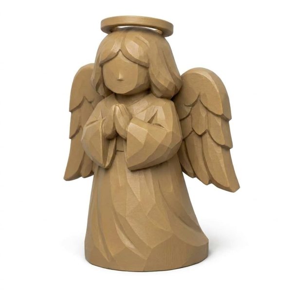 Figurine ange de Noël sculpté façon bois
