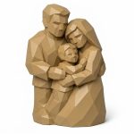 Wood Carved Family Unity Collectible Figurine - Unique Desk Decor for Adults 3D Printed in Canada - 3D Printed in Canada (Classic Birch)