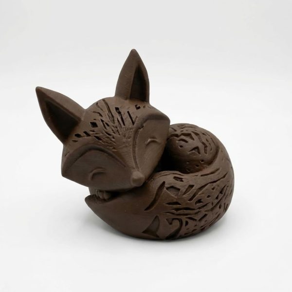 Black Walnut Fox Figurine Bundle