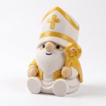Pope Gnome Collectible Figurine - Charming Bearded Character with Golden Cross and Staff - Unique Desk Decor for Home or Office Display for Collectors - 3D Printed in Canada