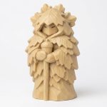 Wood Carved-Like Oak Leaf Figurine in White Oak Finish - 3D Printed in Canada (White Oak)