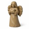 Figurine d'ange sculptée style bois