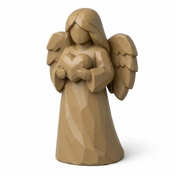 Wood Carved Angel Figurine
