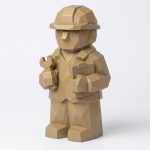 Wood Carved Engineer Collectible Figurine - Unique Desk Decor for Adults 3D Printed in Canada - 3D Printed in Canada (Classic Birch)