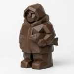 Wood Carved-Like Northern Shore Figurine in Black Walnut Finish - 3D Printed in Canada (Black Walnut)