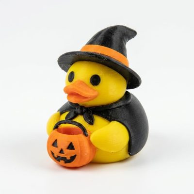 Trick-or-Treater Duck Collectible Figurine - Unique Shelf Decor for Adults – 3D Printed in Canada