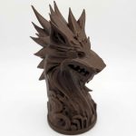 Viking Wolf Totem Figurine in Black Walnut Finish - 3D Printed in Canada (Black Walnut)