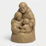 Wood Carved Generations Figurine - Unique Desk Decor for Adults 3D Printed in Canada - 3D Printed in Canada (Classic Birch)