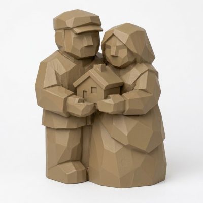 Wood Carved Hearth and Home Collectible Figurine - Artisan Aesthetic Desk Decor for Adults 3D Printed in Canada - 3D Printed in Canada (Classic Birch)