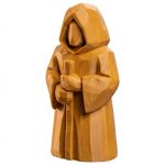 Wood Carved Arrival Without Words Figurine in Ochre Yellow Finish - 3D Printed in Canada (Ochre Yellow)