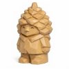 Figurine sculptée bois Pomme de pin