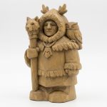 Wood Carved-Like Northern Spirit Figurine - Unique Desk Decor for Adults 3D Printed in Canada - 3D Printed in Canada (Classic Birch)
