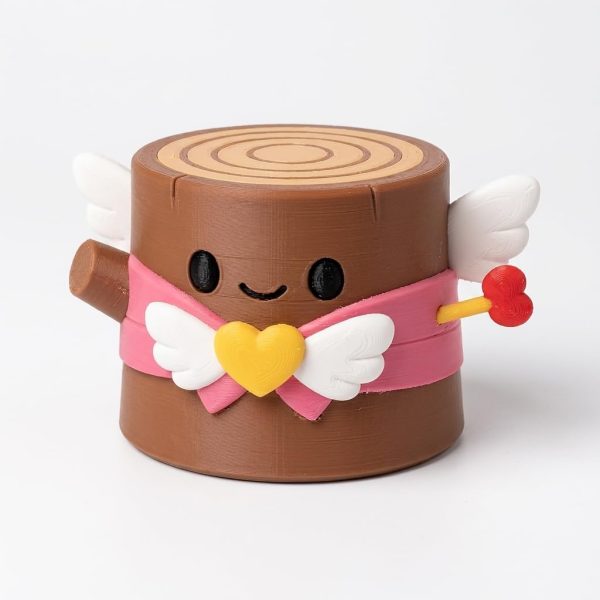 Cupid Tree Stump Figurine