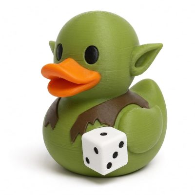 Dice Goblin Duck Collectible Figurine - Unique Desk Decor for Adults – 3D Printed in Canada