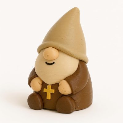 Cleric Gnome Collectible Figurine - Unique Desk Decor for Adults – 3D Printed in Canada