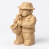 Musicien de jazz sculpté façon bois