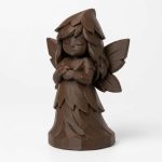 Woodland Fairy Figurine in Black Walnut Finish - 3D Printed in Canada (Black Walnut)