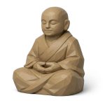 Wood Carved-Like Inner Peace Figurine - Unique Desk Decor for Adults 3D Printed in Canada - 3D Printed in Canada (Classic Birch)