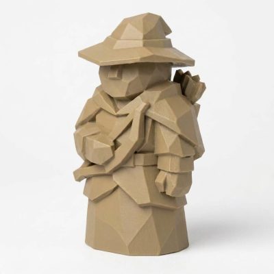 Wood Carved-Like Ranger Collectible Figurine - Unique Desk Decor for Adults 3D Printed in Canada - 3D Printed in Canada (Classic Birch)