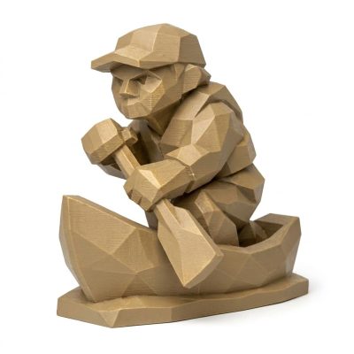 Wood Carved Canoe Bow Collectible Figurine - Unique Desk Decor for Adults 3D Printed in Canada - 3D Printed in Canada (Classic Birch)