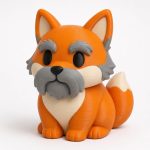 Schnauzer Fox Collectible Figurine - Unique Desk Decor for Adults – 3D Printed in Canada