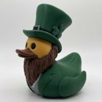 Leprechaun Duck Collectible Figurine - Striking Green Fantasy Decor for Unique Desk Accent or Shelf Display - 3D Printed in Canada
