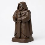 Wood-Carved-Like Monumental Figure Collectible Figurine in Black Walnut Finish - 3D Printed in Canada (Black Walnut)