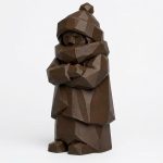Wood Carved-Like Silent Snow Figurine in Black Walnut Finish - 3D Printed in Canada (Black Walnut)