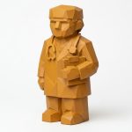 Wood Carved Doctor Collectible Figurine in Ochre Yellow Finish - 3D Printed in Canada (Ochre Yellow)