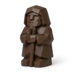 Wood Carved Gentle Shepherd Collectible Figurine in Black Walnut Finish - 3D Printed in Canada (Black Walnut)