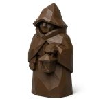 Wood Carved-Like Night Watcher Figurine in Black Walnut Finish - 3D Printed in Canada (Black Walnut)