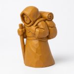 Wood Carved-Like Homeward Figurine in Ochre Yellow Finish - 3D Printed in Canada (Ochre Yellow)