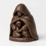 Wood Carved-Like Shelter Figurine in Black Walnut Finish - 3D Printed in Canada (Black Walnut)