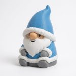 Tundra Gnome Collectible Figurine - Charming Blue Hat and Beard Desk Decor for Winter-Themed Home or Office Display - Unique Gift for Adults - 3D Printed in Canada