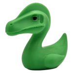 Parasaurolophus Duck Figurine - Striking Green Dinosaur Desk Decor and Unique Shelf Display Gift - 3D Printed in Canada