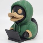 Tech Duck Collectible Figurine - Detailed Geek Desk Decor for Office or Gift Display - 3D Printed in Canada